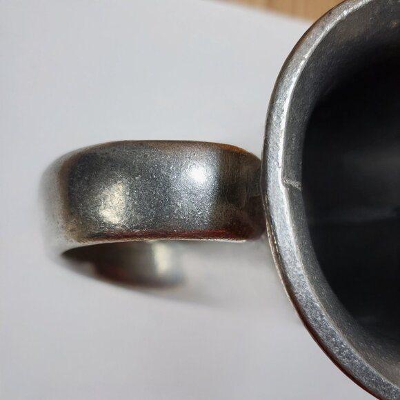 Set of 2 Vintage Wilton Armetale RWP Horn shaped Beer Stein Tankard Mug - Picture 9 of 11